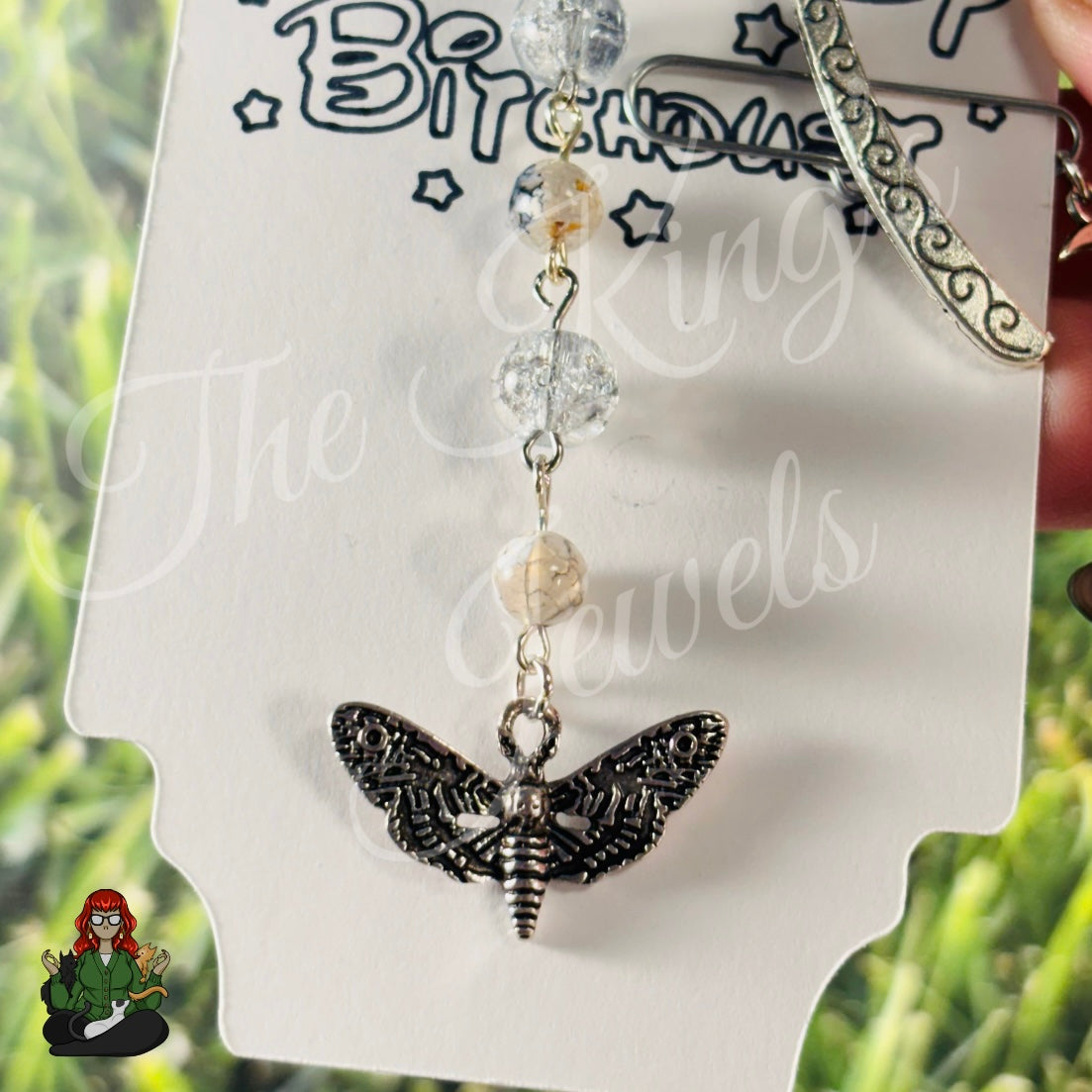 GwennaBelle - Lunar Moth Agate Bead Bookmark!