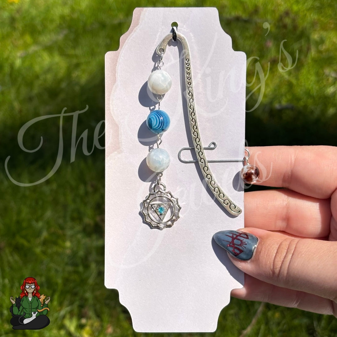 GwennaBelle - Teal Chakra Agate Bead Bookmark!
