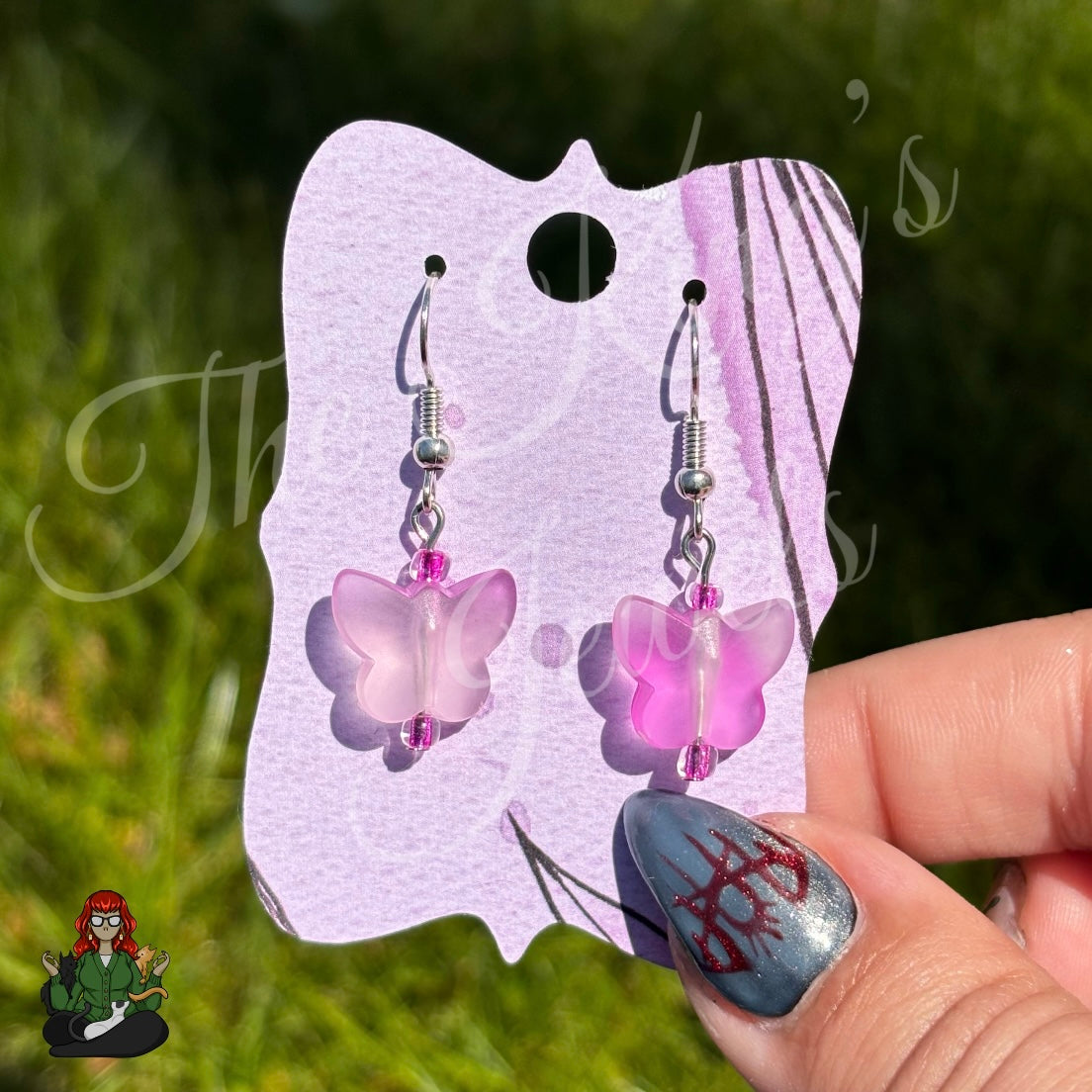 Melissa - Pink Butterfly Earrings!