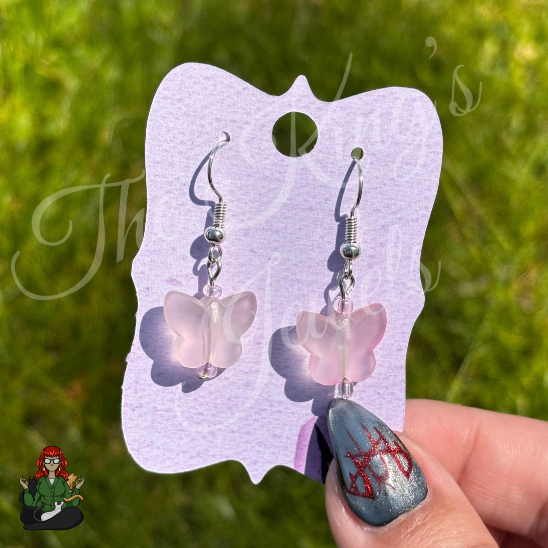 Melissa - Rose Pink Butterfly Earrings!