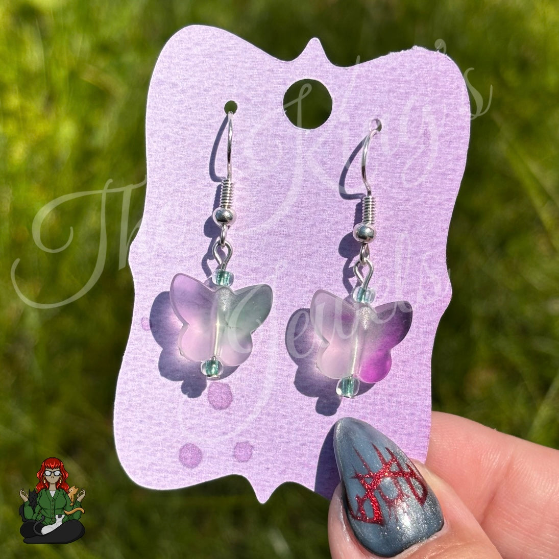 Melissa - Butterfly Pastel Bead Earrings!