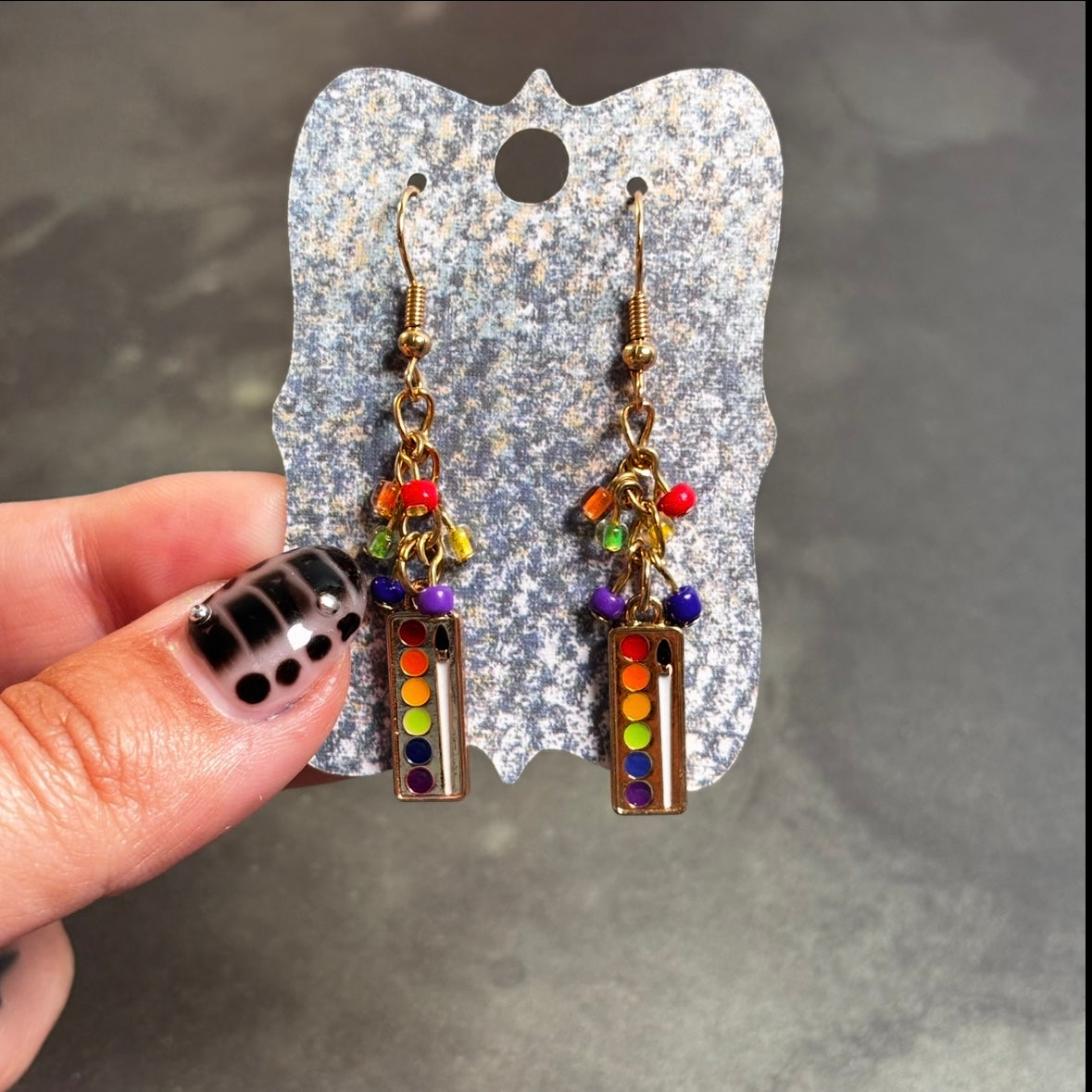 Gladys - Paint Palette Earrings!