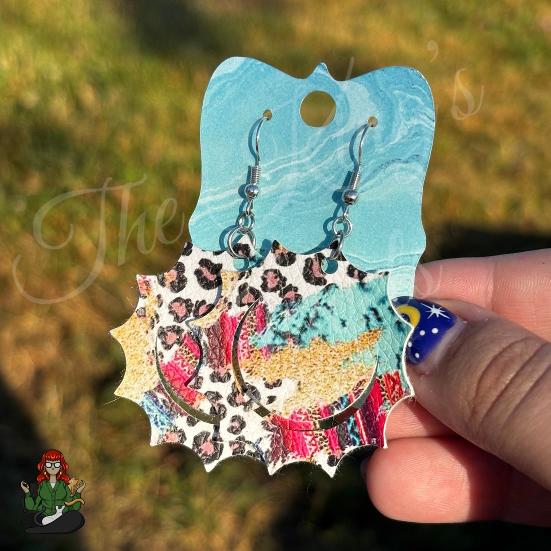 Western Vibes Leopard Faux Leather Earrings!