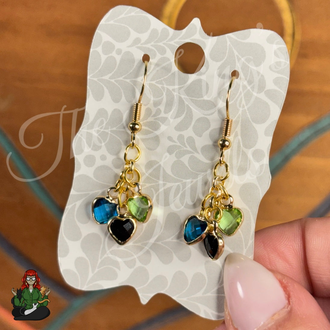 Gladys - Heart Cluster Crystal Earrings!