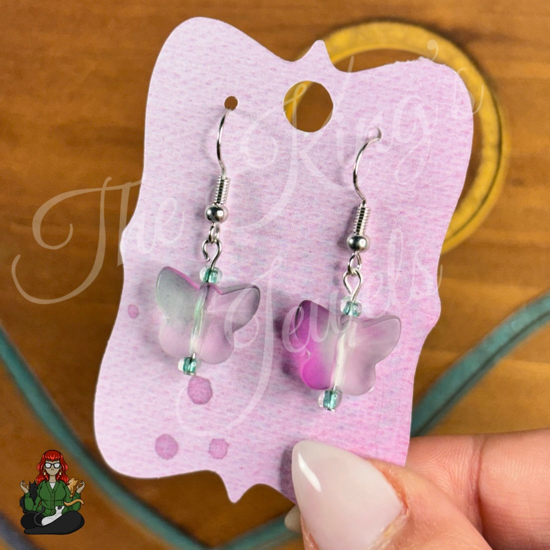 Melissa - Butterfly Pastel Bead Earrings!