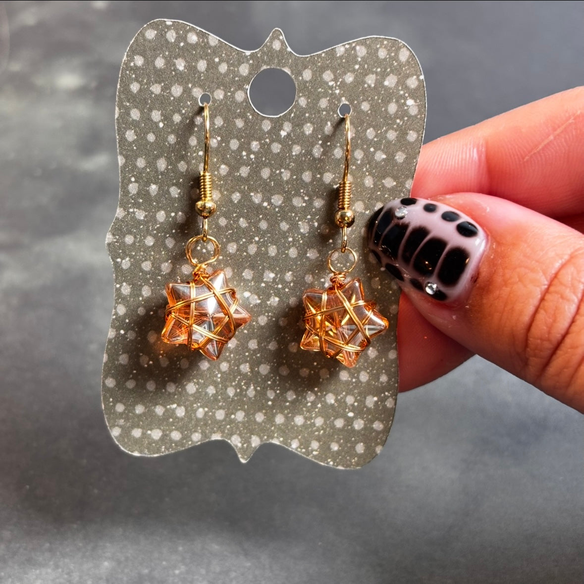 LeonaRae - Wire Wrapped Acrylic Star Earrings!