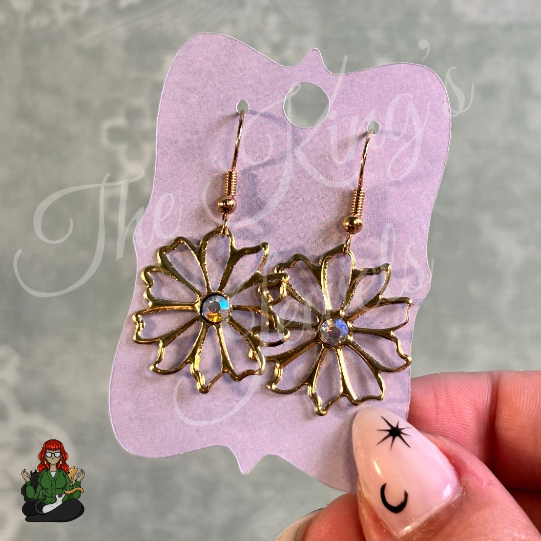LeonaRae - Floral Rhinestone Earrings!