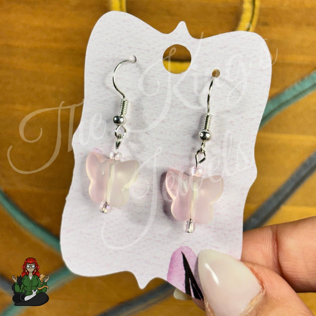 Melissa - Rose Pink Butterfly Earrings!