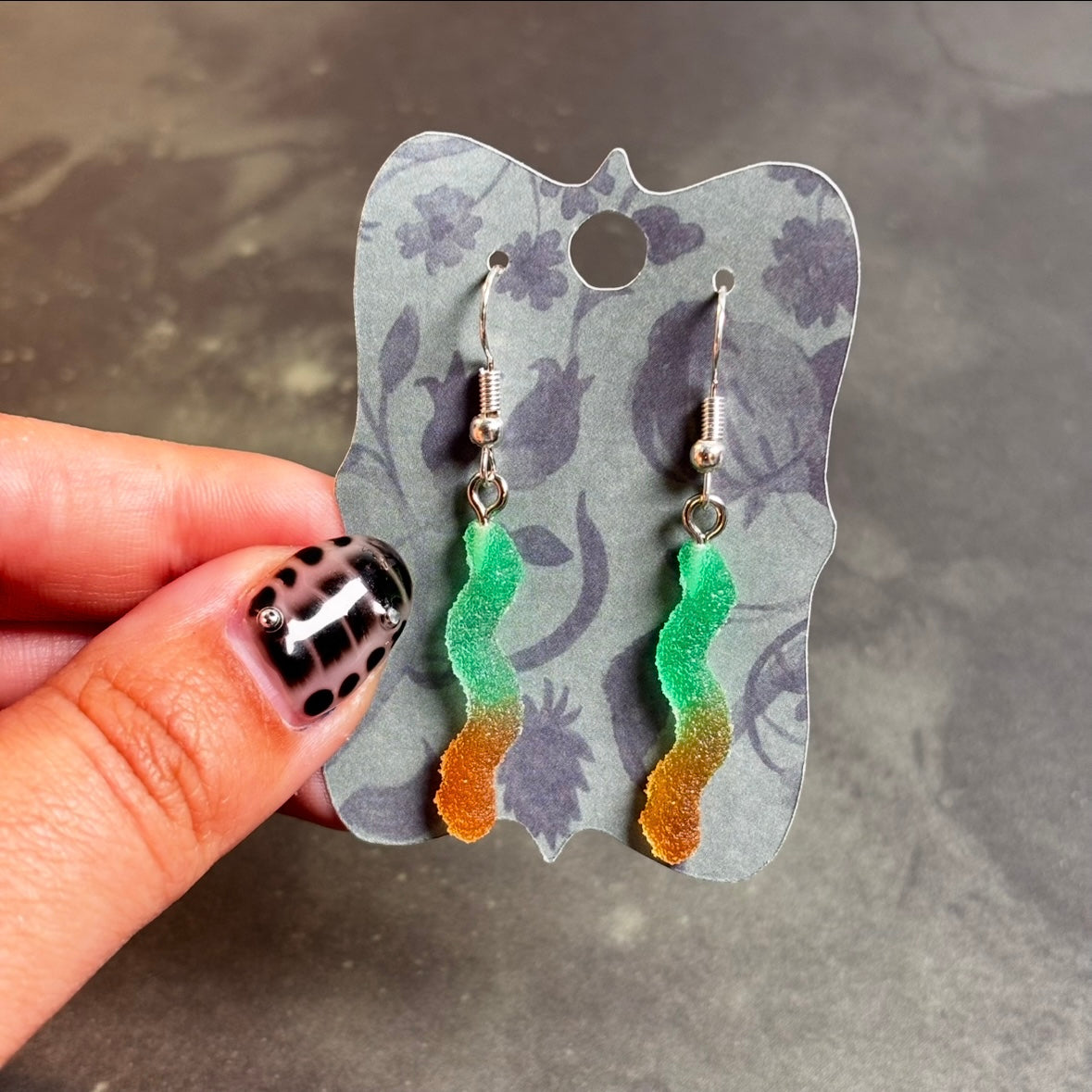 LeonaRae - Ombré Gummy Worm Earrings!