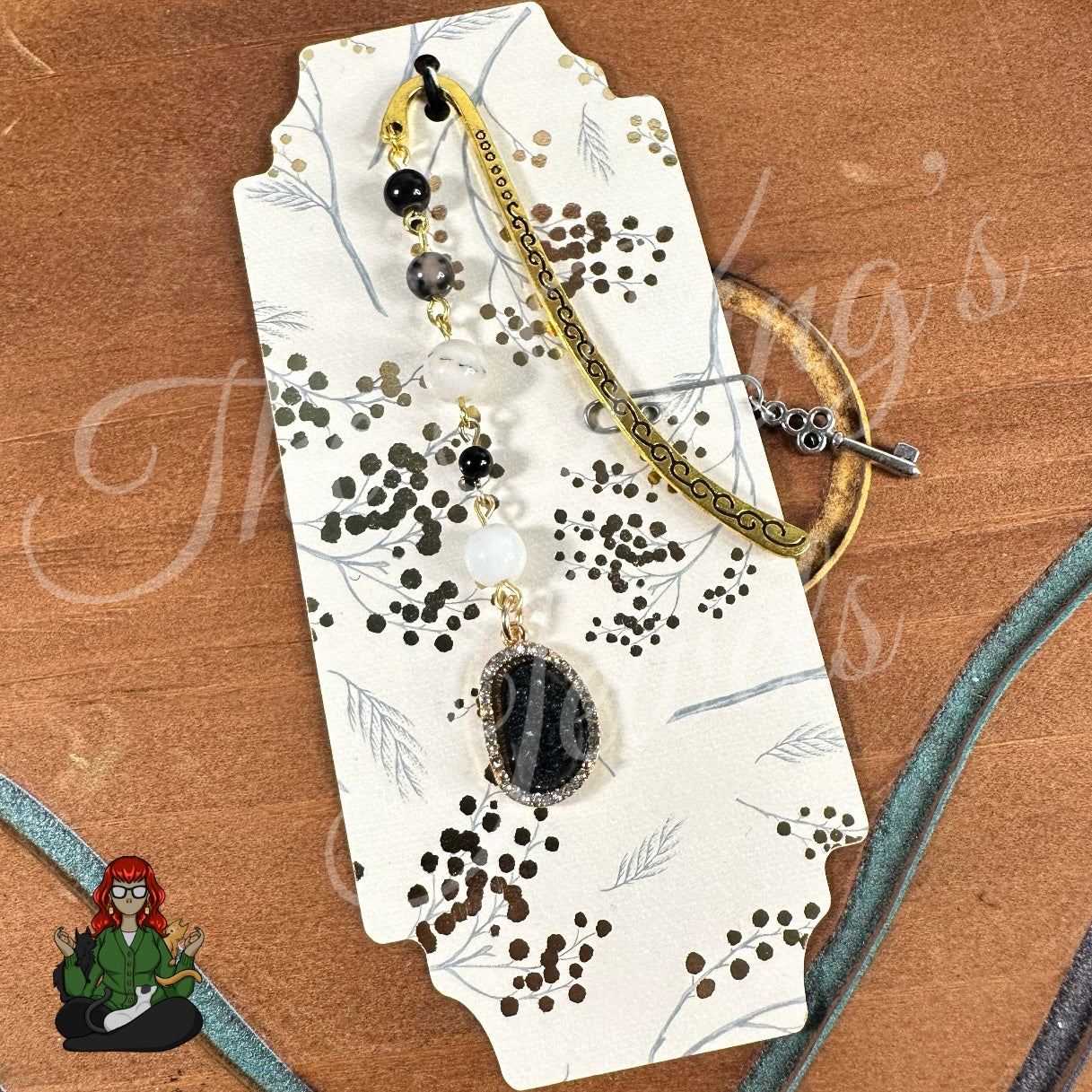 GwennaBelle - Smokey Quartz and Moss Agate Druzy Bookmark!