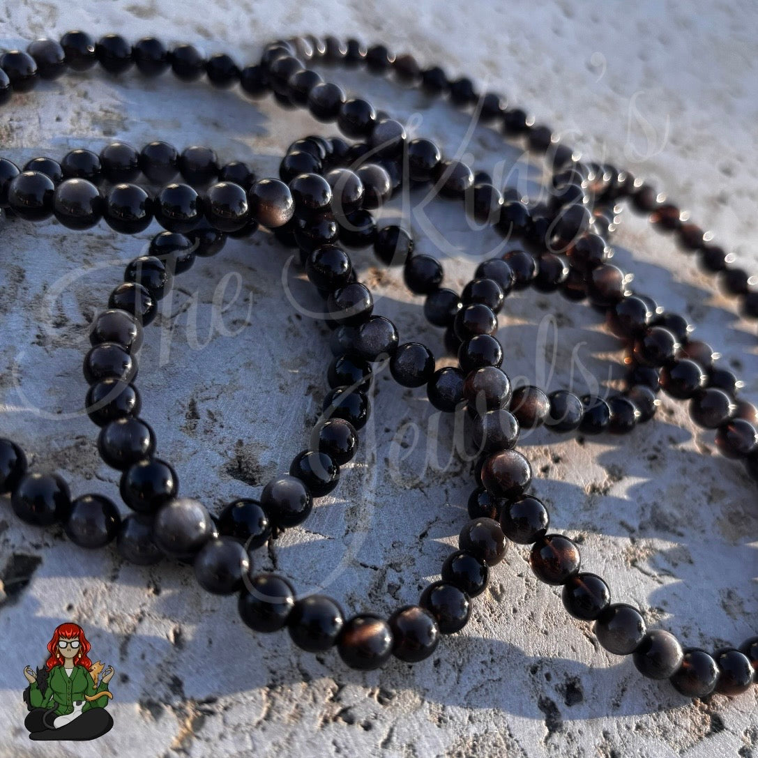 Silver Sheen Obsidian Crystal Bracelets!