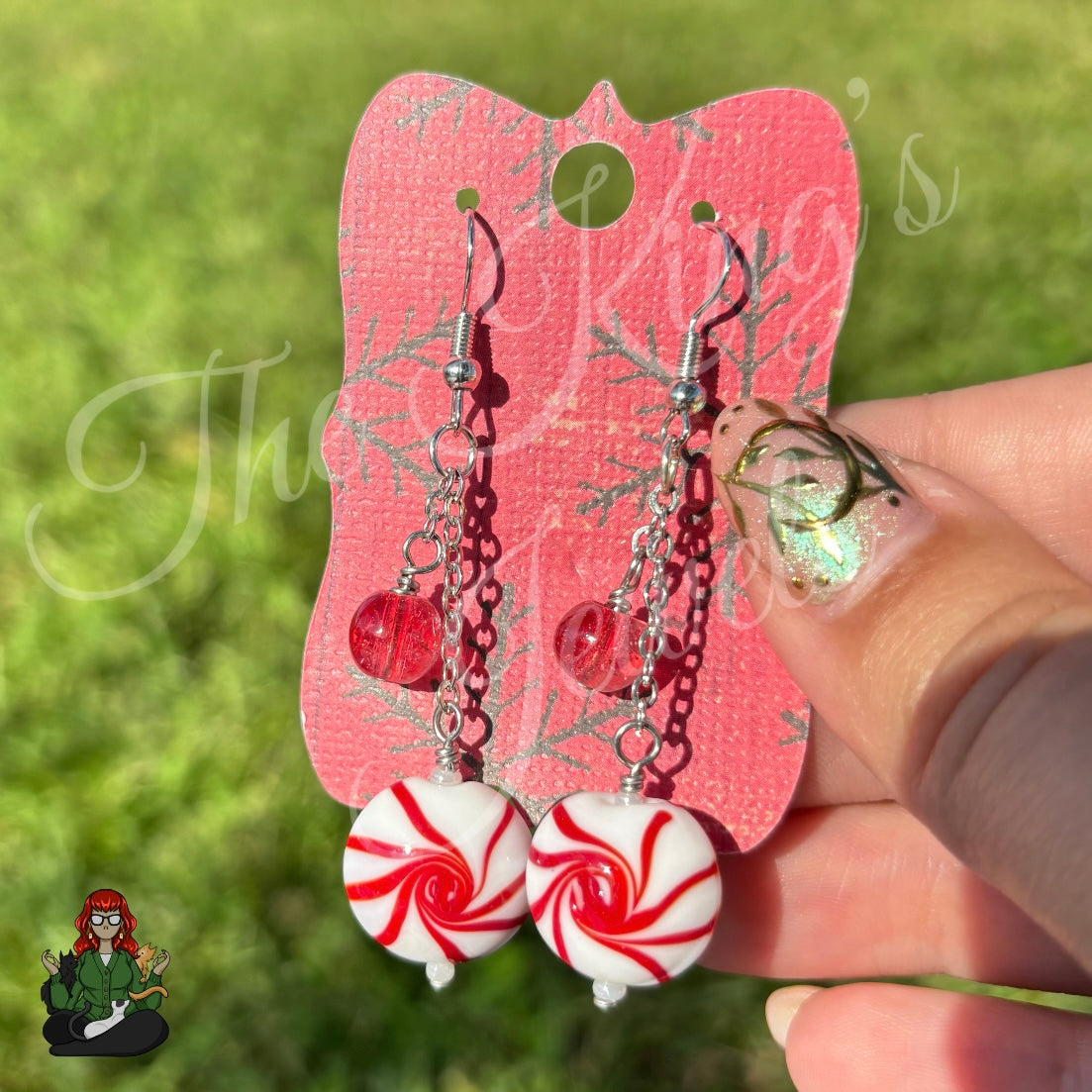 Gladys - Peppermint Earrings!