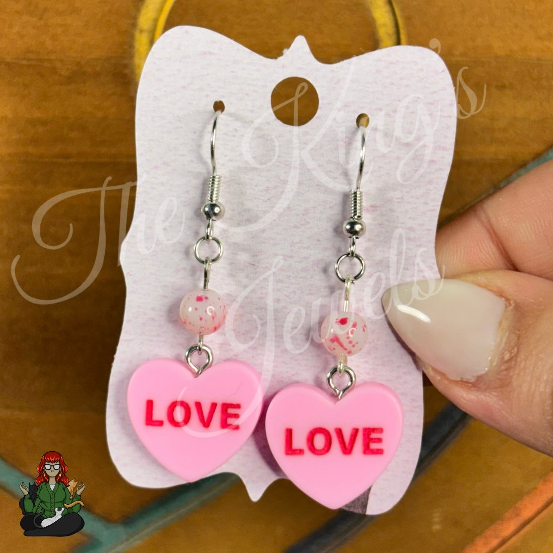 Katie - Love Heart Conversation Earrings!