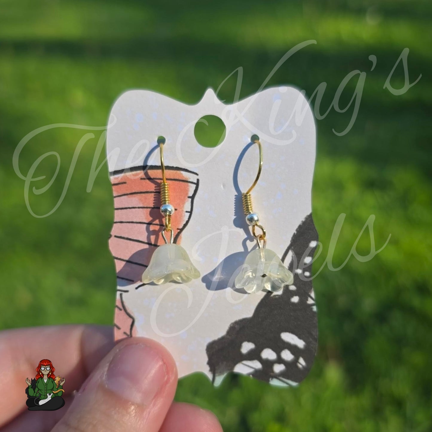 Shirley - Cream Lily of the Valley Flower Earrings!