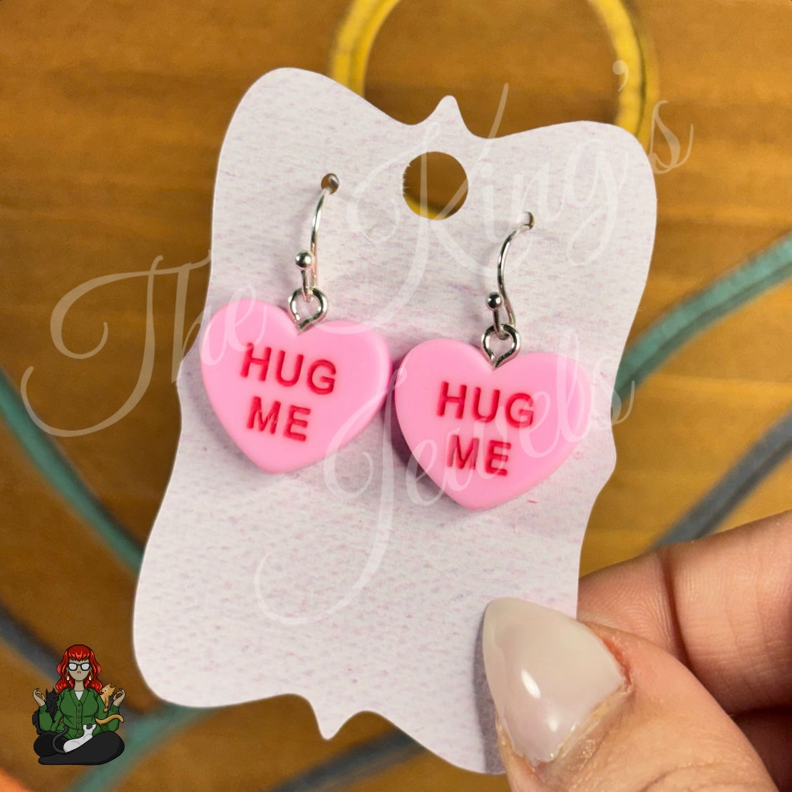 LeonaRae - Hug Me Conversation Heart Charm Earrings!