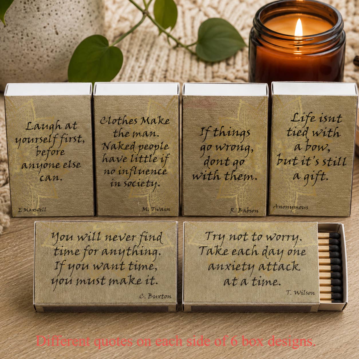 Words of Wisdom Mini Matchboxes!