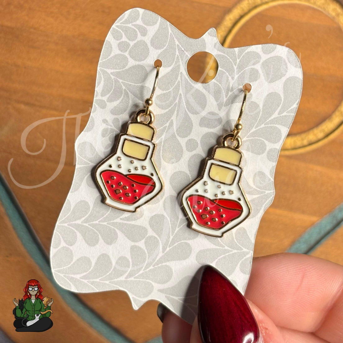 LeonaRae - Potion Bottle Enamel Earrings!