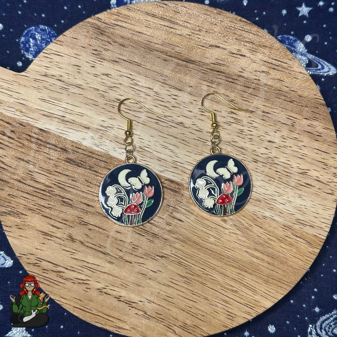 LeonaRae - Nighttime Garden Charm Earrings!