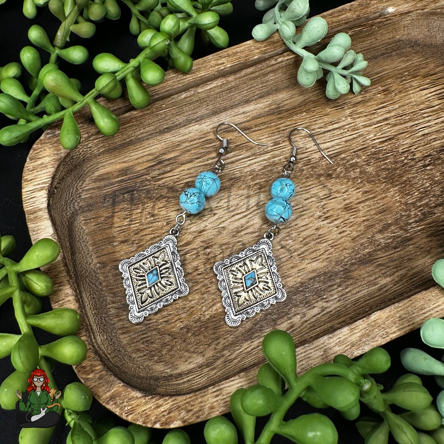 Katie - Aztec Two Toned Earrings!