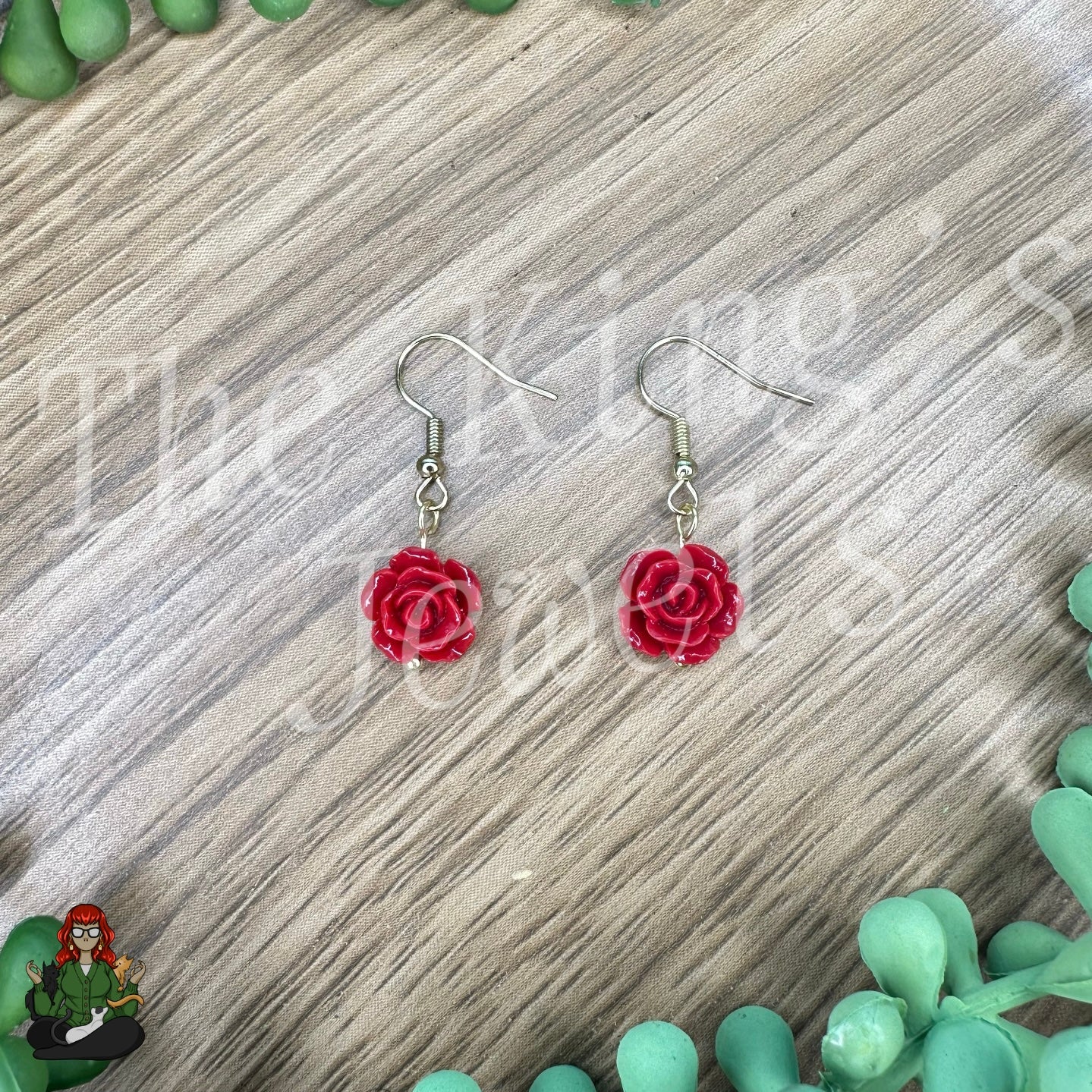 Shirley - Rose Beaded Earrings!