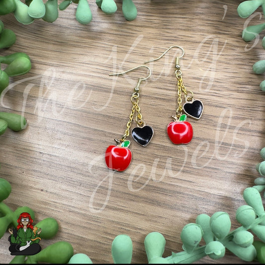 Gladys - Apple & Heart Earrings!