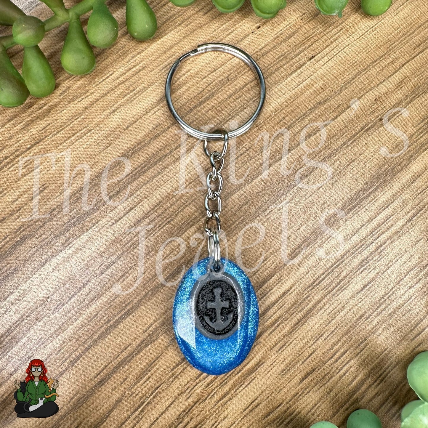 Anchor Blue Resin Keychain!