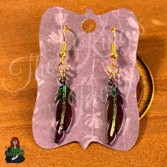 LeonaRae - Metal Feathers Charm Earrings!