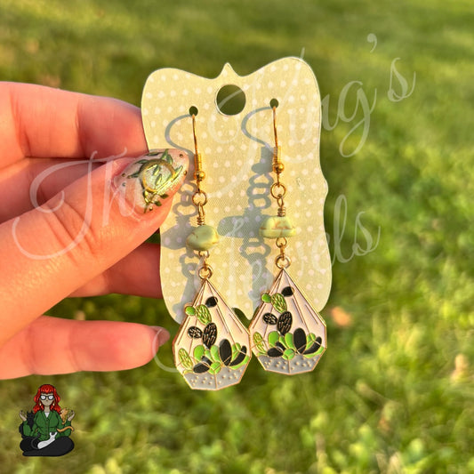 Katie - Terrarium Succulent Acrylic Earrings!