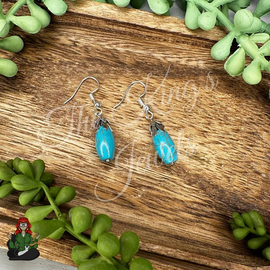 Melissa - Teal Teardrop Earrings!