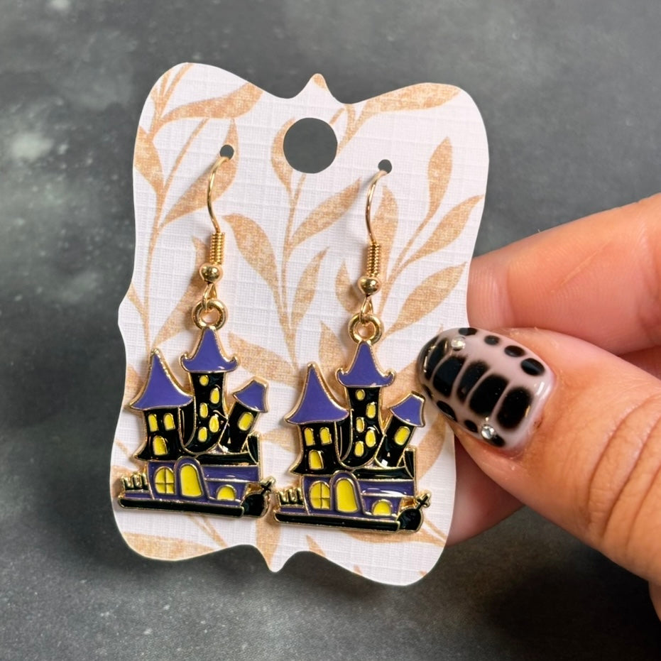 LeonaRae - Spooky Haunted Castle Earrings!