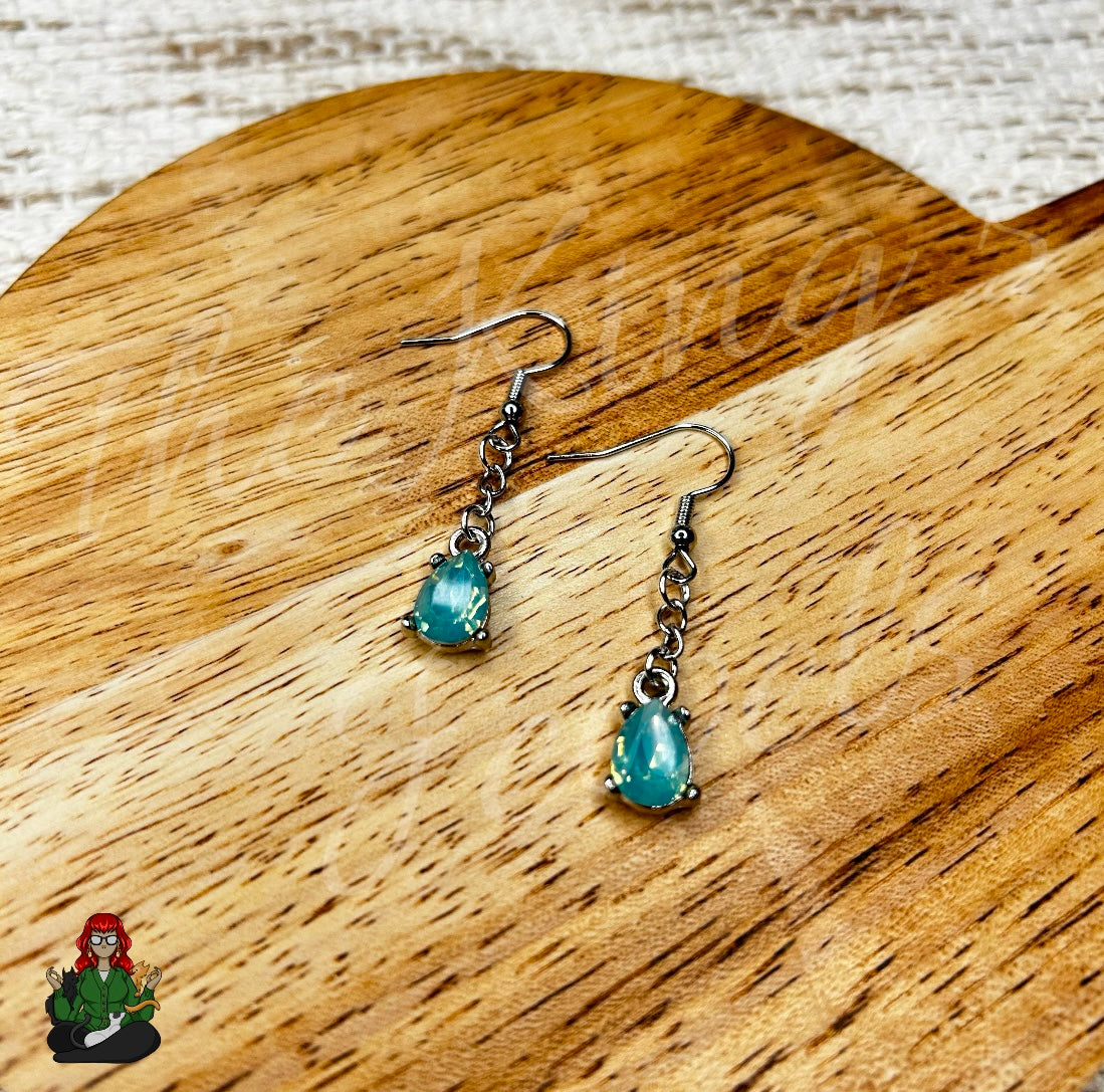 LeonaRae - Simple Teal Charm Earrings!