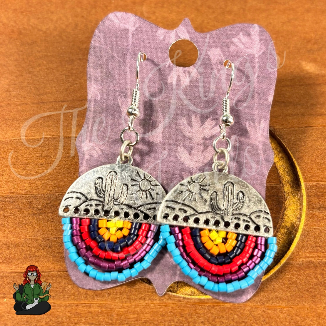LeonaRae - Desert Cactus Beaded Earrings!