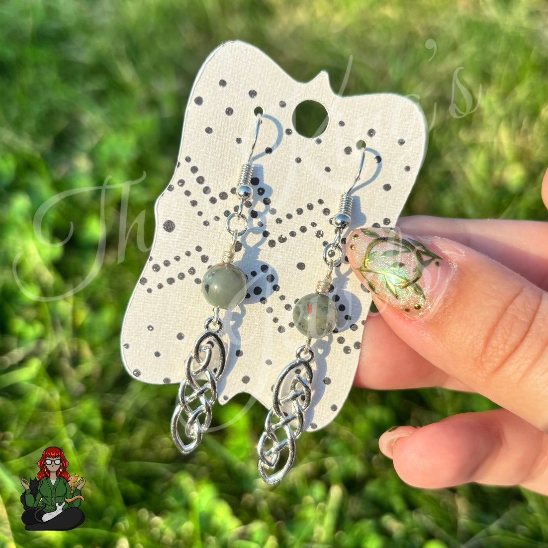 Katie - Celtic Knot & Bead Earrings!