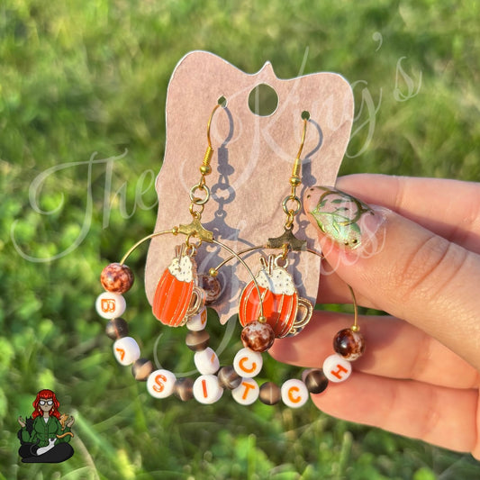 Riona - Basic Bitch Pumpkin Spice Hoop Earrings!