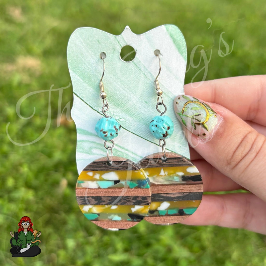 Katie - Lightweight Teal Earrings!