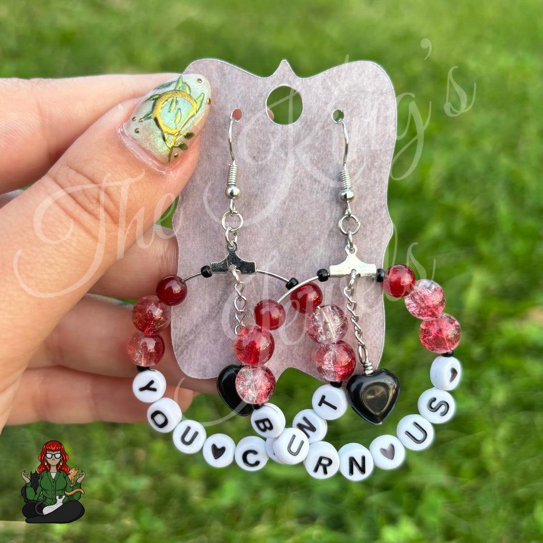 Riona - You Can't Burn Us Hoop Earrings!