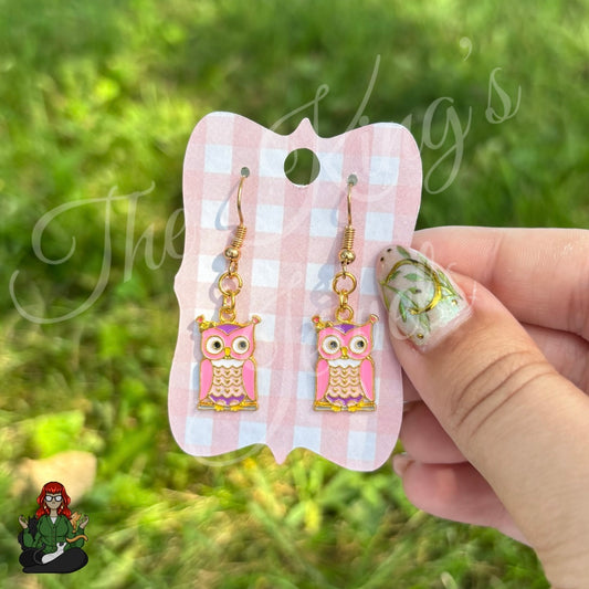 LeonaRae - Pink Owl Earrings!