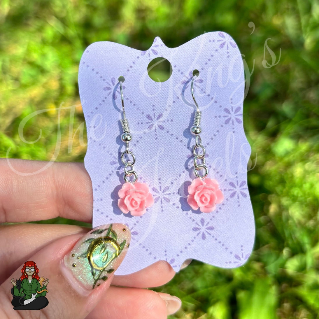 LeonaRae - Pink Rose Earrings!