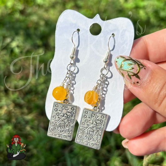 Gladys - The Star Tarot Card & Yellow Bead Earrings!