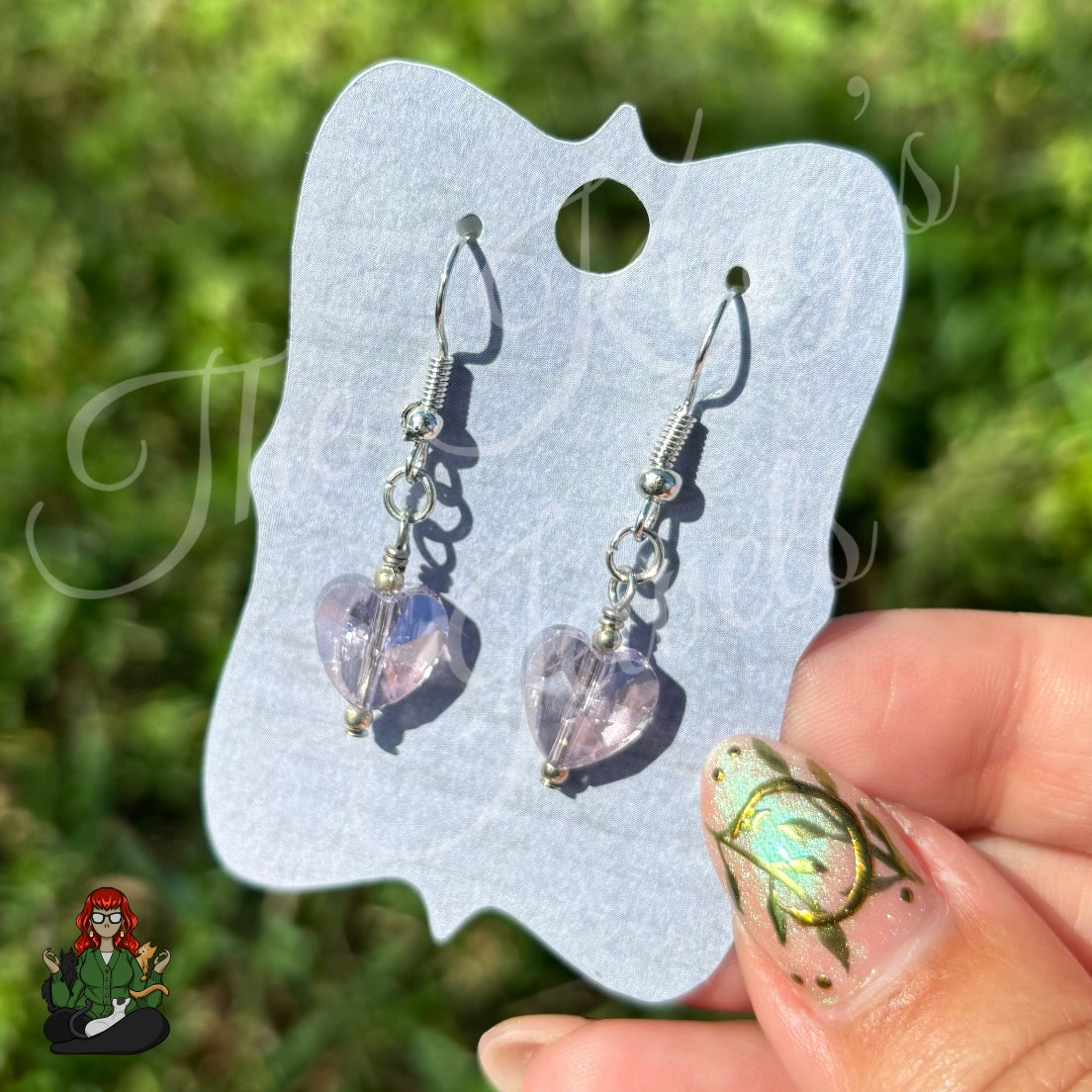 Melissa - Swarovski Purple Heart Bead Earrings!