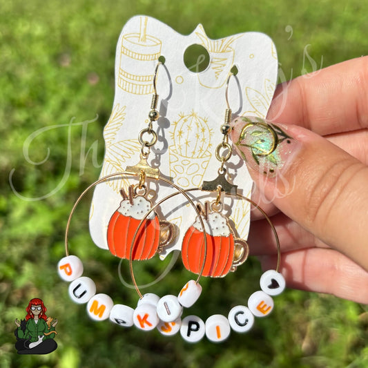 Riona - Pumpkin Spice Hoop Earrings!