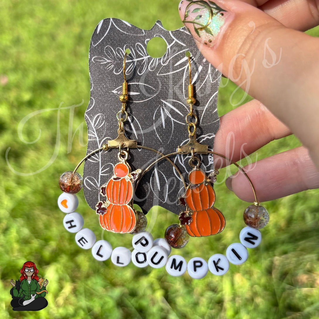 Riona - Hello Pumpkin Hoop Earrings!