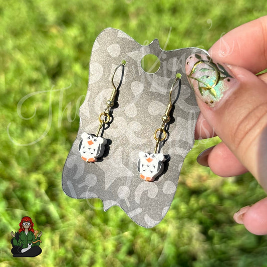 LeonaRae - White Owls Earrings!