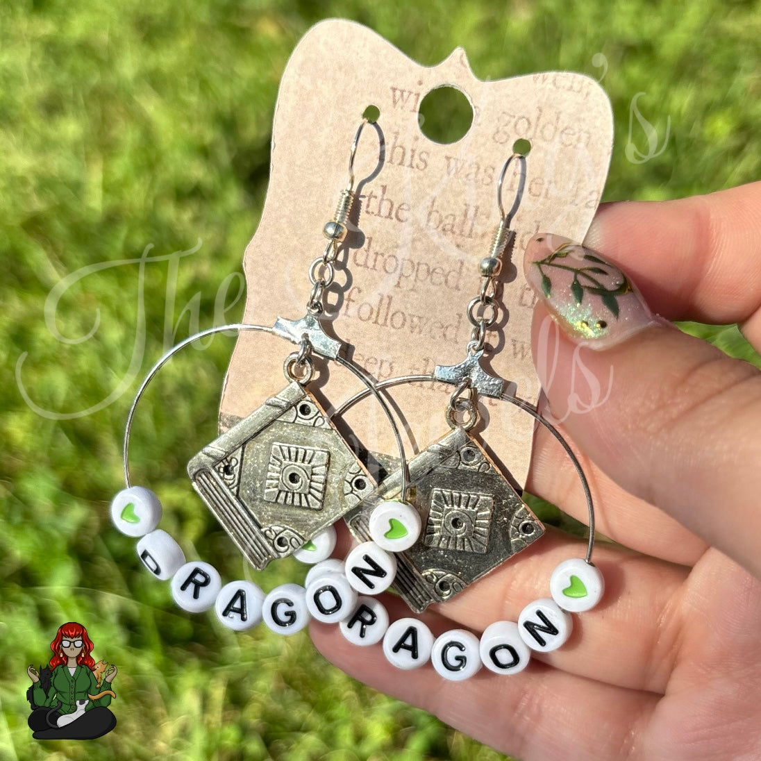 Riona - Book Dragon Earrings!