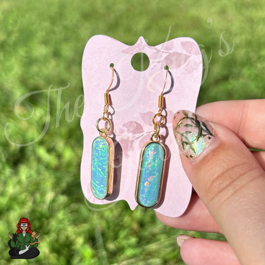 LeonaRae - Teal Iridescent Earrings!