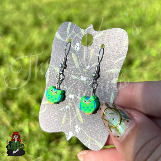 LeonaRae - Green Owls Earrings!