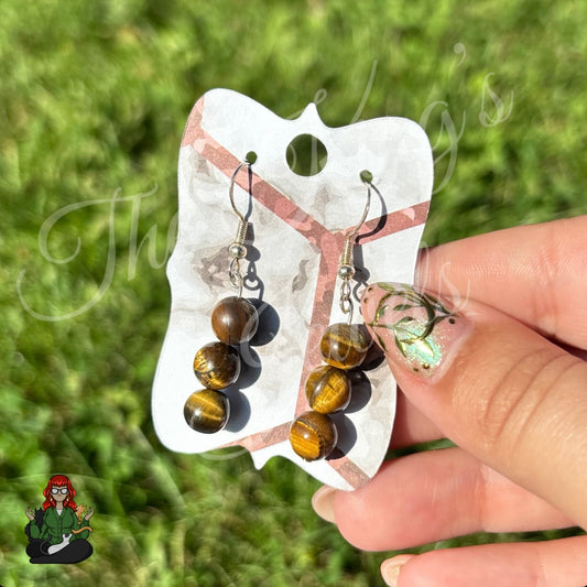 Melissa - Tigers Eye Bead Earrings!