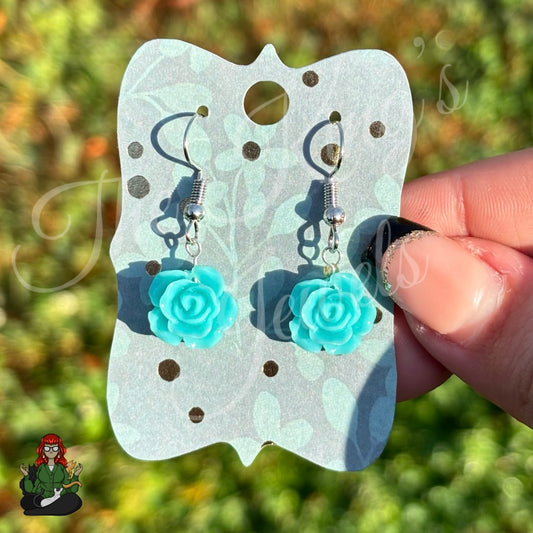 LeonaRae - Blue Rose Earrings!