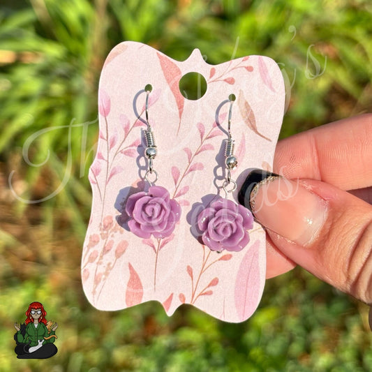 LeonaRae - Purple Rose Earrings!