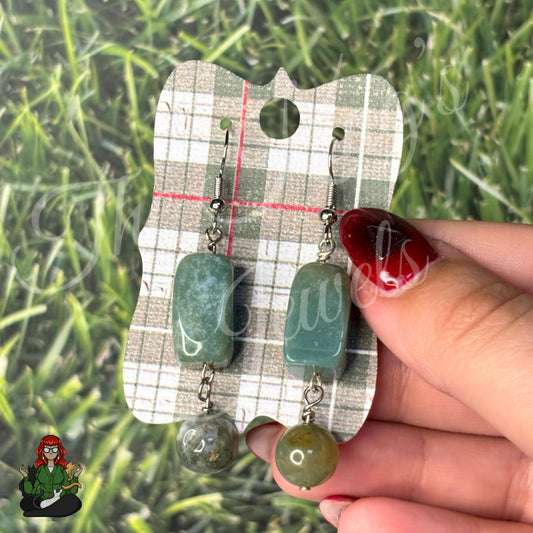Katie - Moss Agate Earrings!